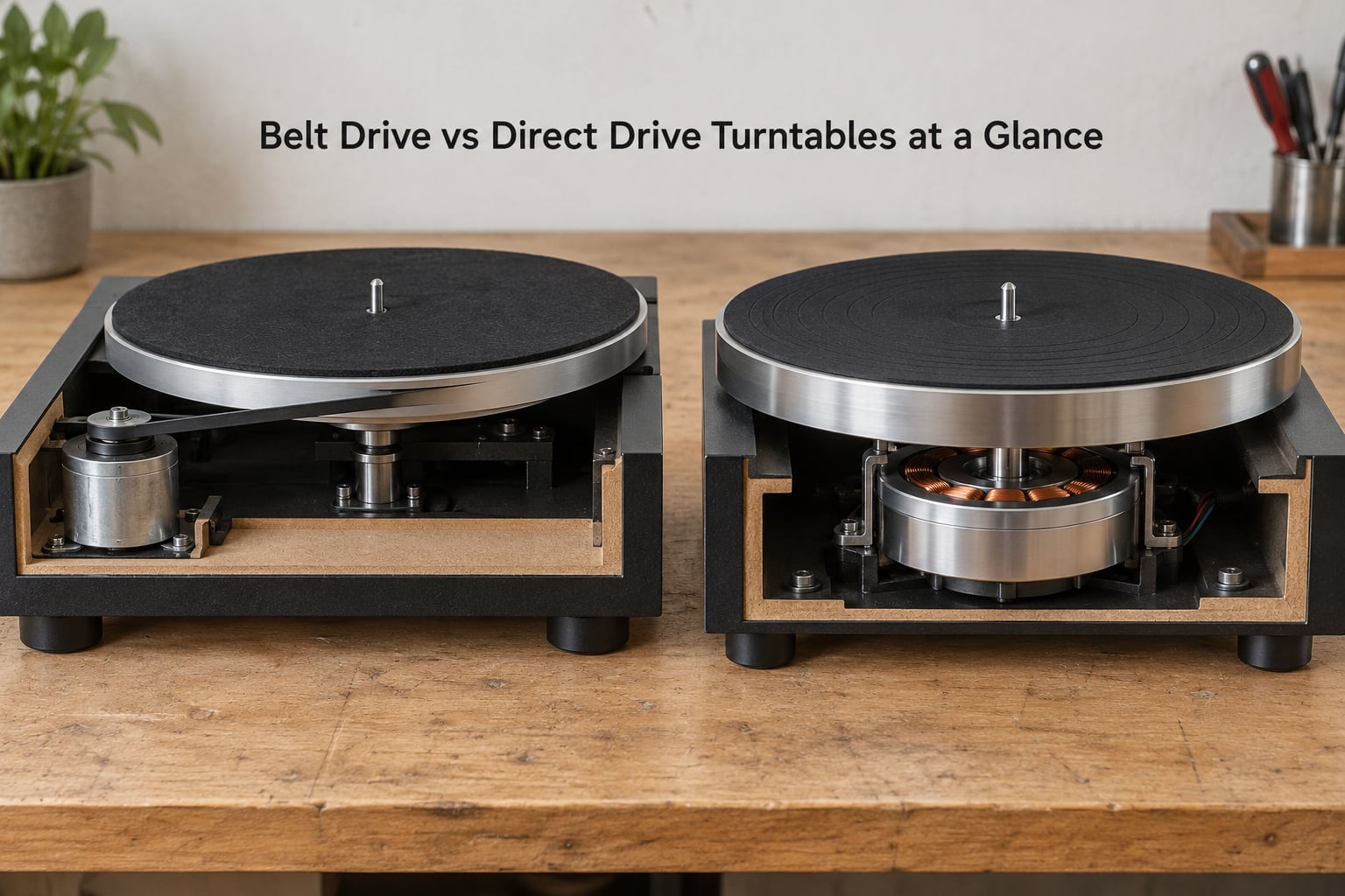 Belt Drive vs Direct Drive Turntables at a Glance