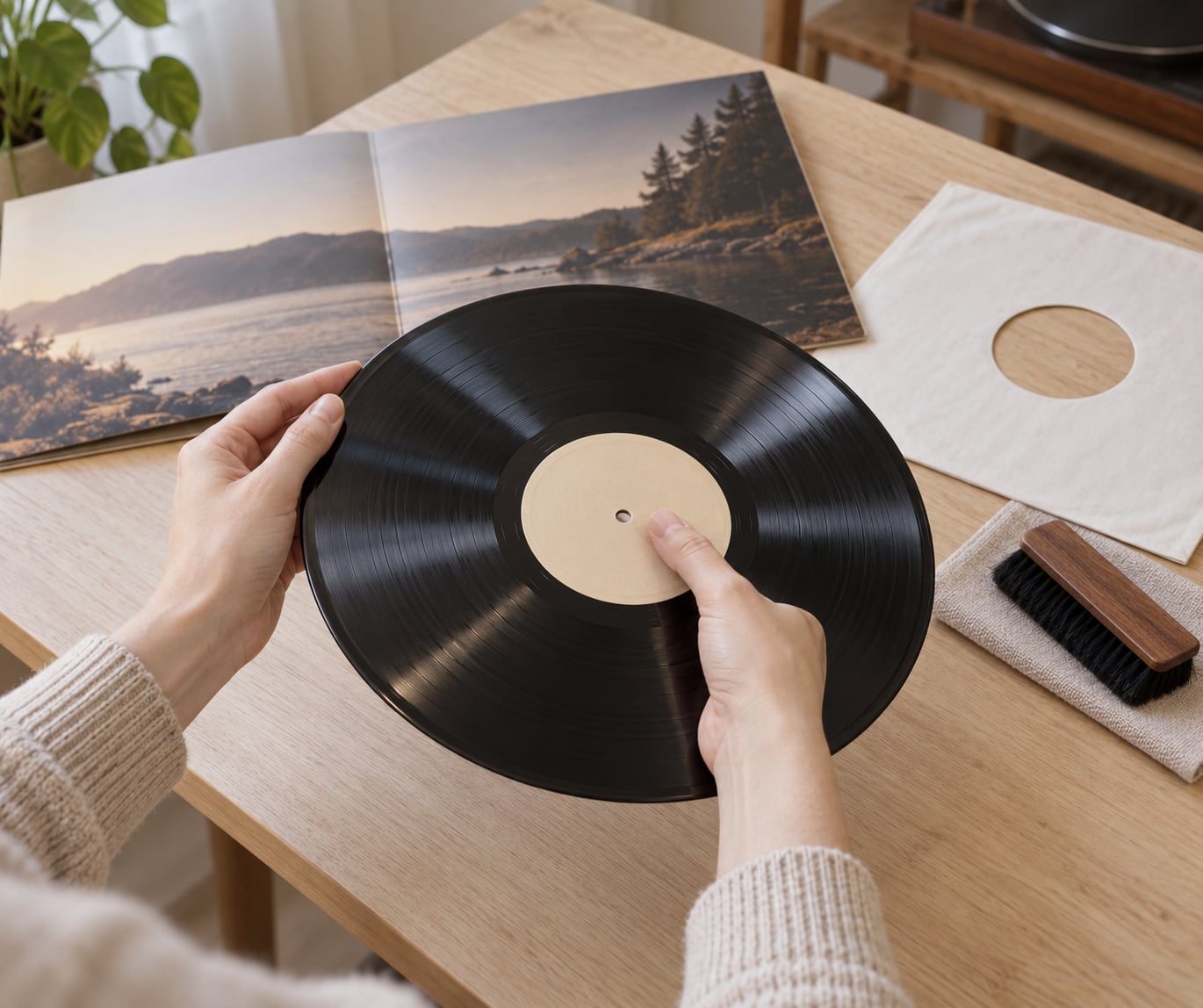 how to handle a record by the edges