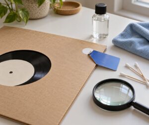 how to remove price stickers from record covers