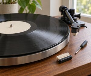 why does the end of my record distort