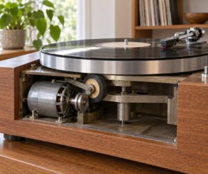 how an idler wheel turntable works