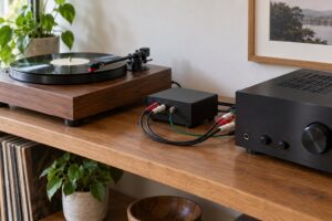 how to connect a turntable to a receiver without a phono input