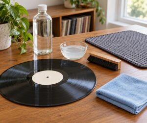 is distilled water safe for cleaning records
