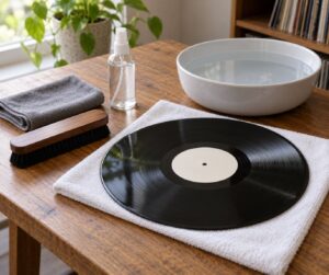 how to clean vinyl records at home