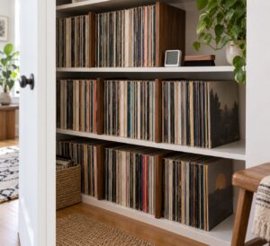 best way to store records in a closet