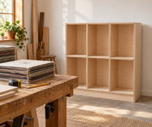 how to build a record shelf