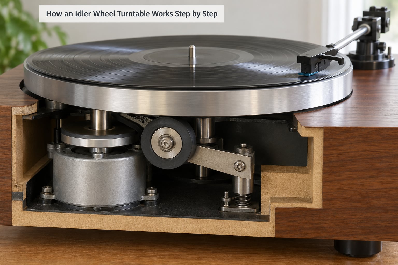 How an Idler Wheel Turntable Works Step by Step