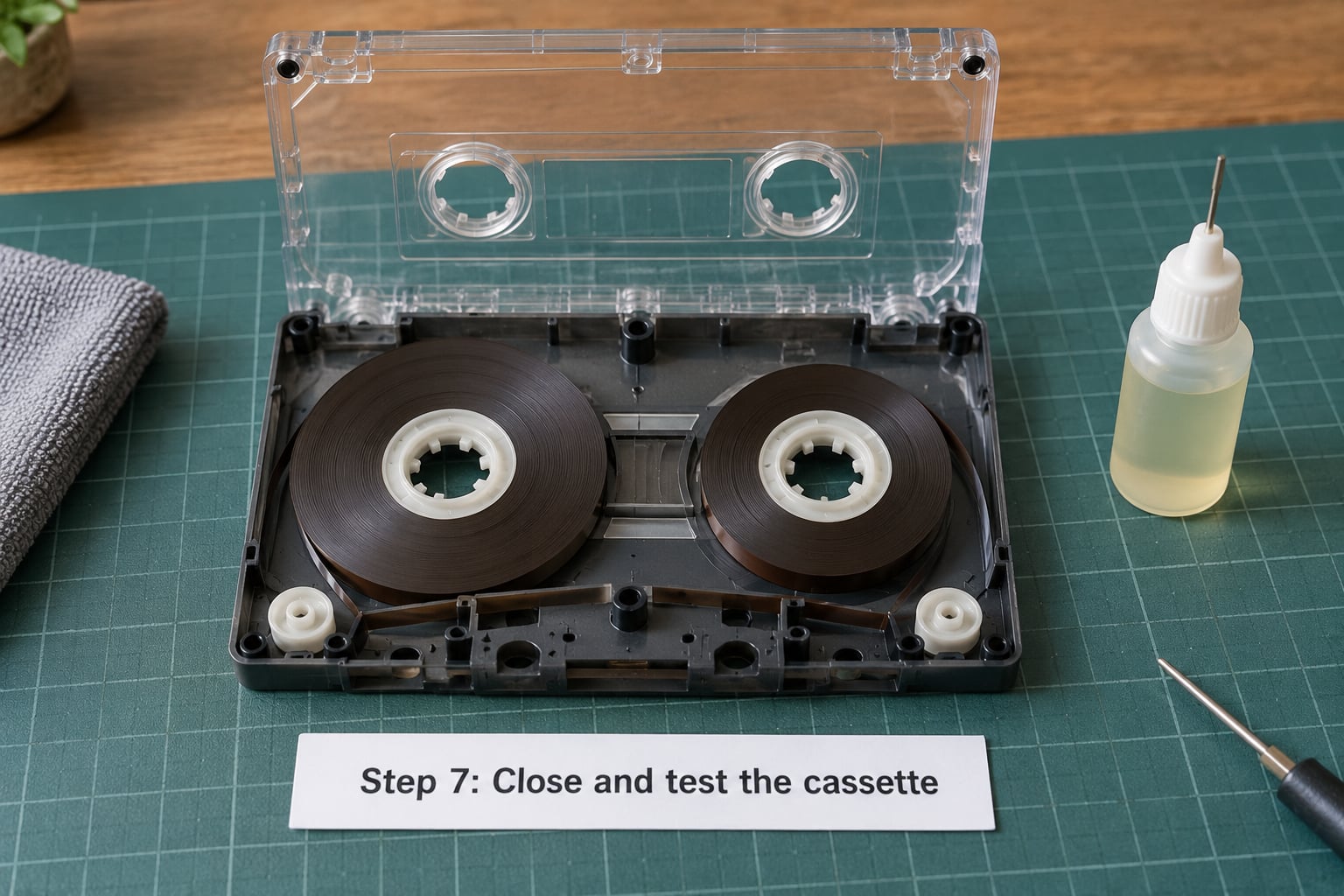 Step 7: Close and test the cassette