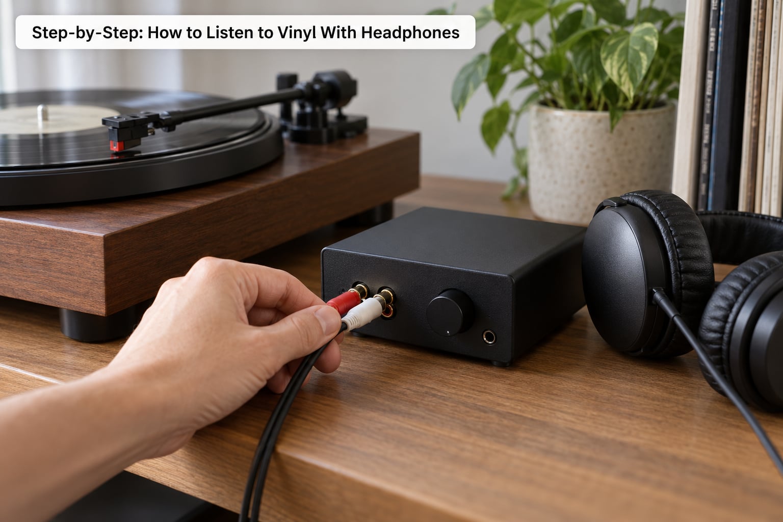 Step-by-Step: How to Listen to Vinyl With Headphones