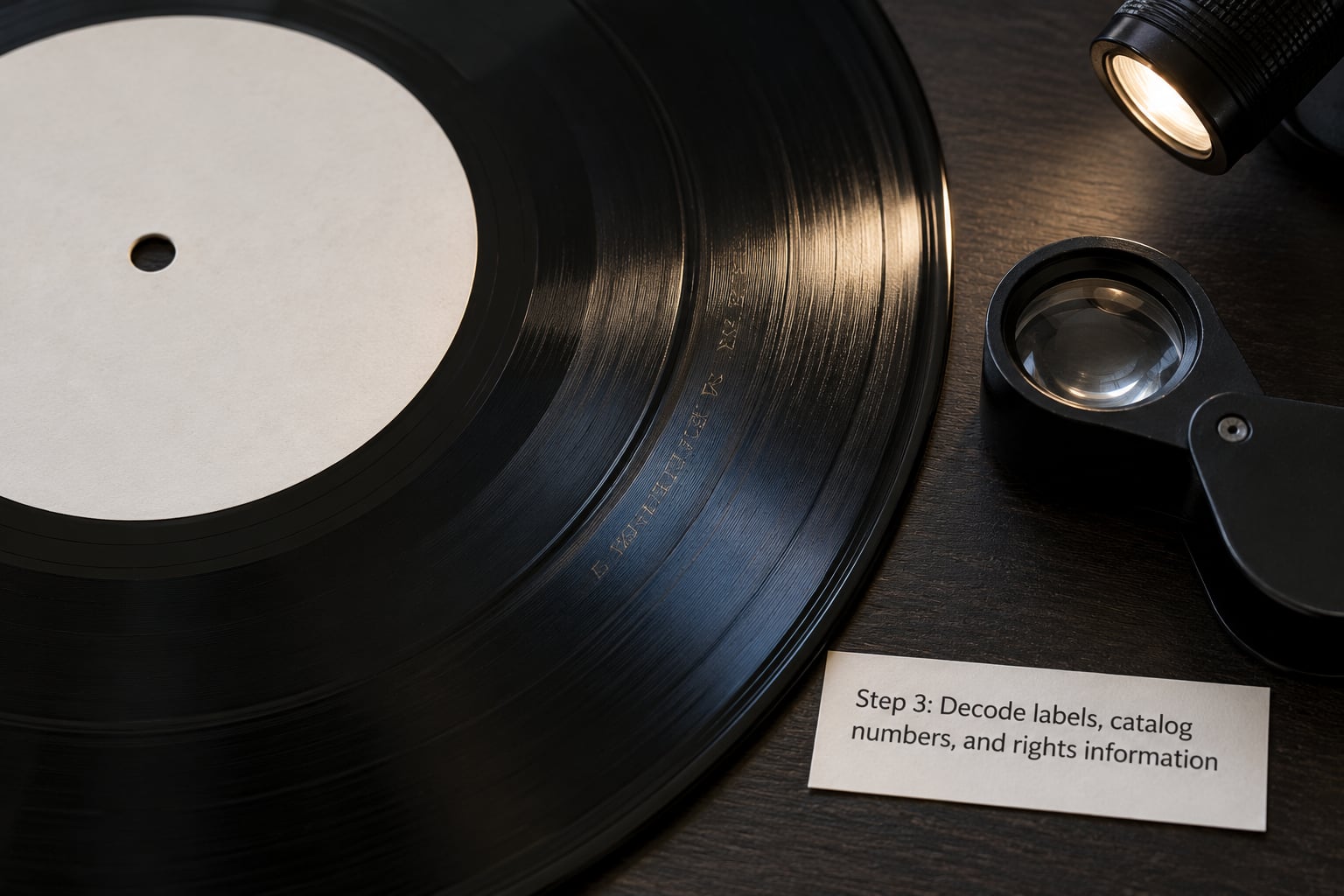 Step 3: Decode labels, catalog numbers, and rights information