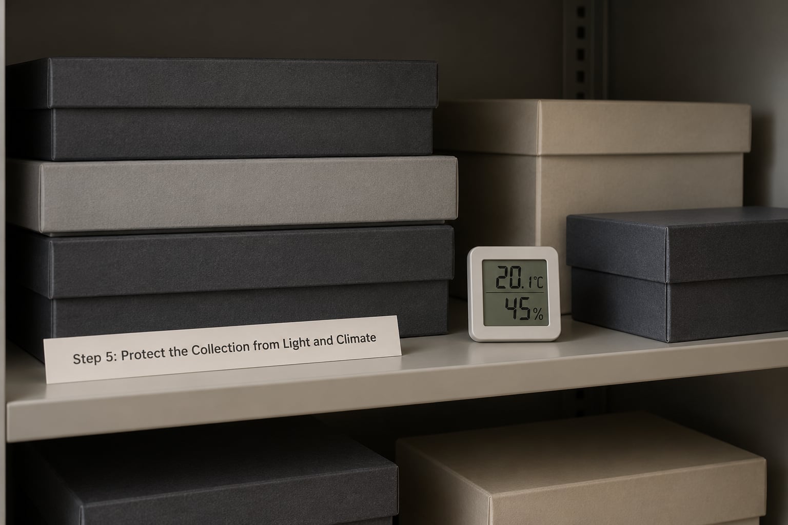 Step 5: Protect the Collection from Light and Climate