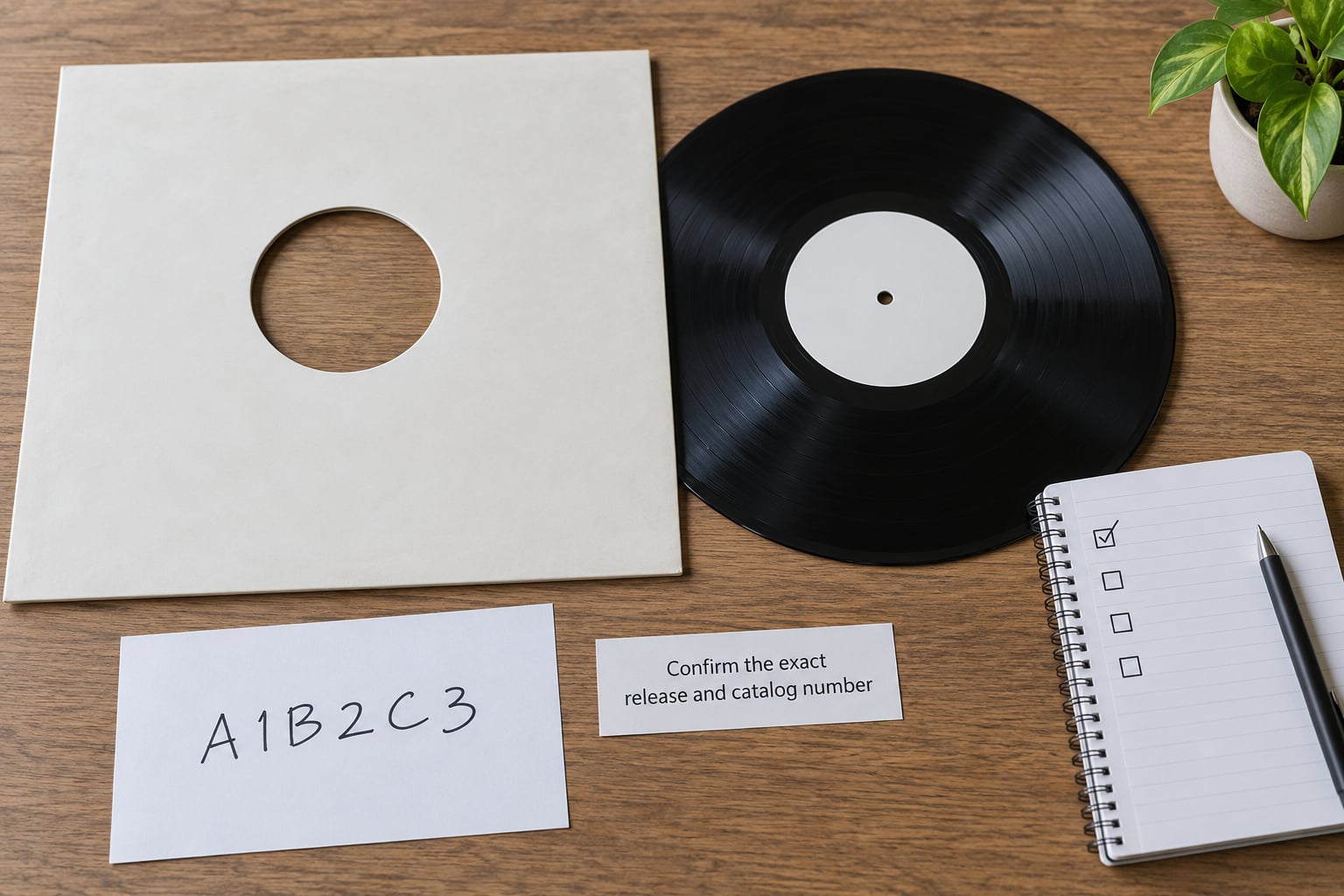 Confirm the exact release and catalog number