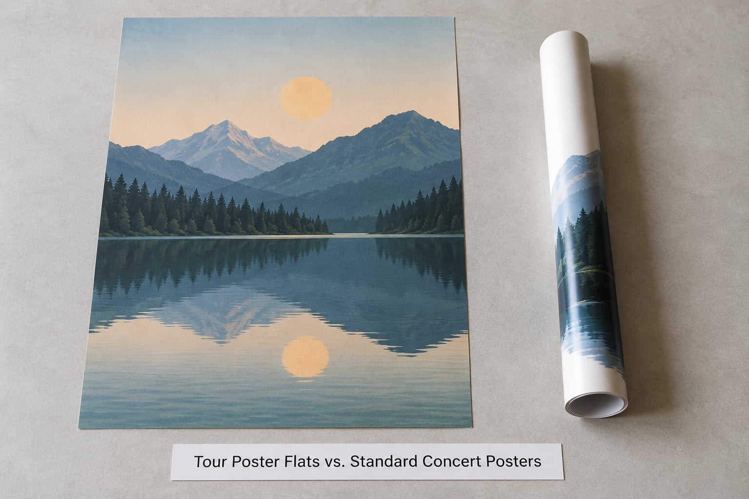 Tour Poster Flats vs. Standard Concert Posters