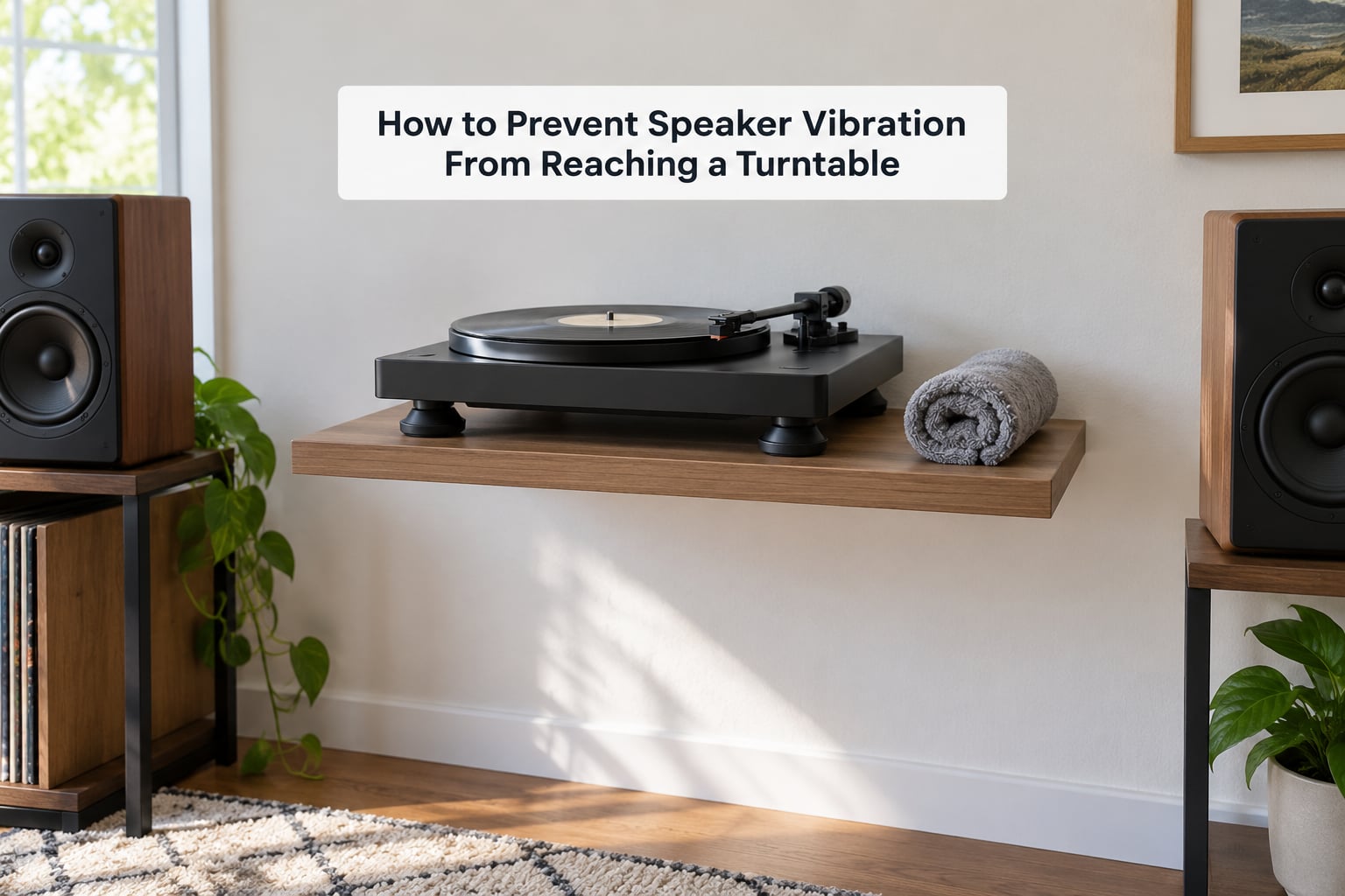 How to Prevent Speaker Vibration From Reaching a Turntable