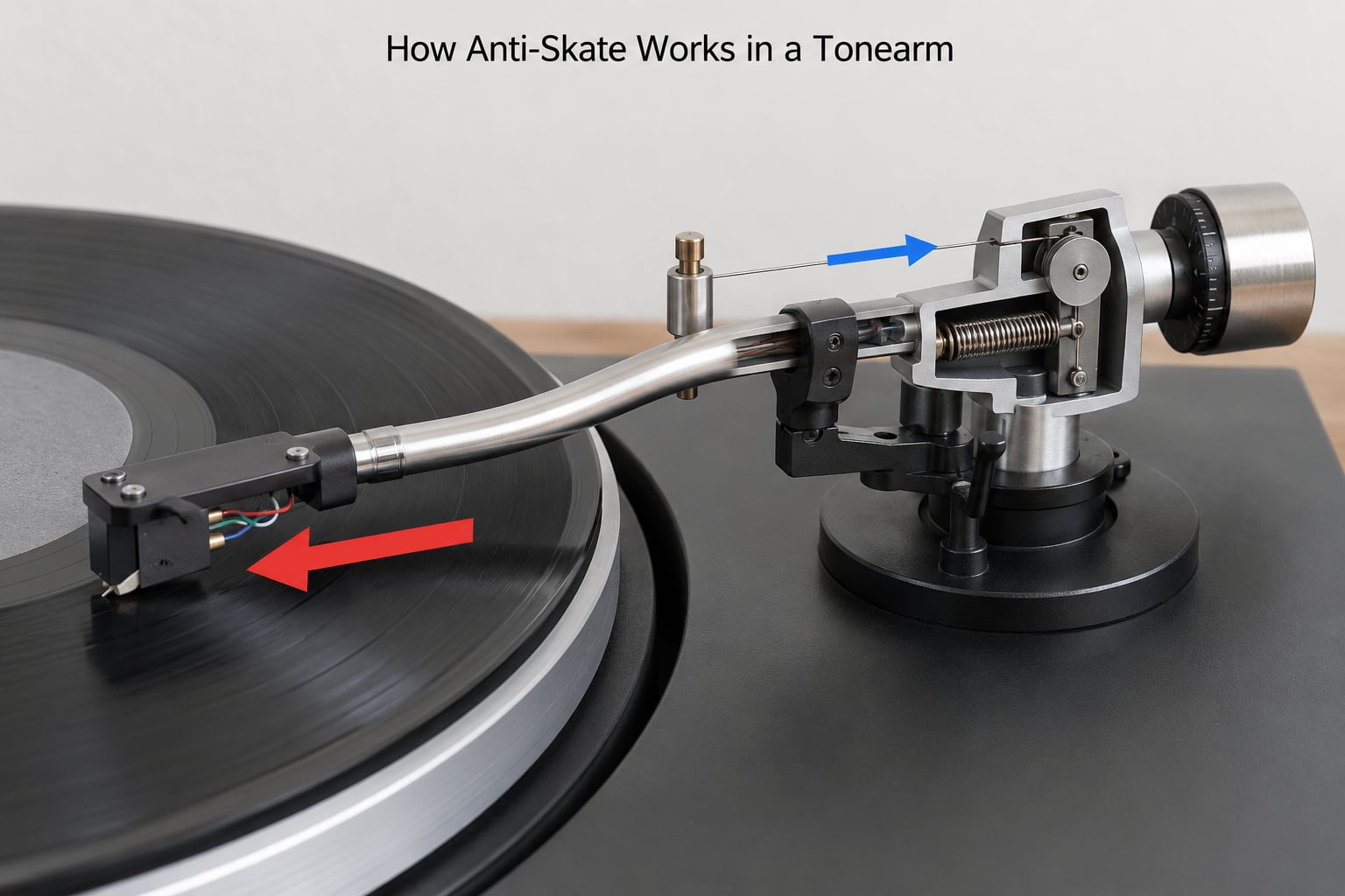 How Anti-Skate Works in a Tonearm