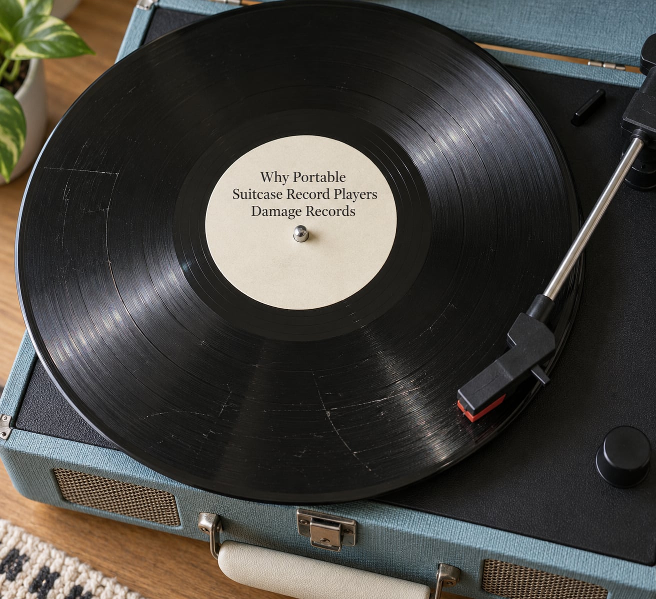 Why Portable Suitcase Record Players Damage Records